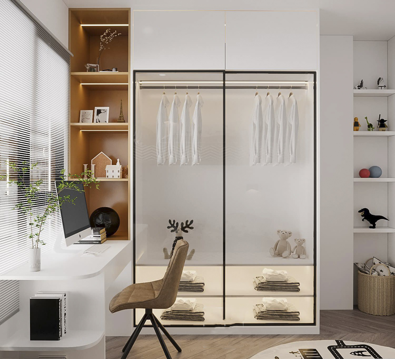 Thiết Kế Trẻ Trung Cho Căn Hộ 2 Ngủ + 1