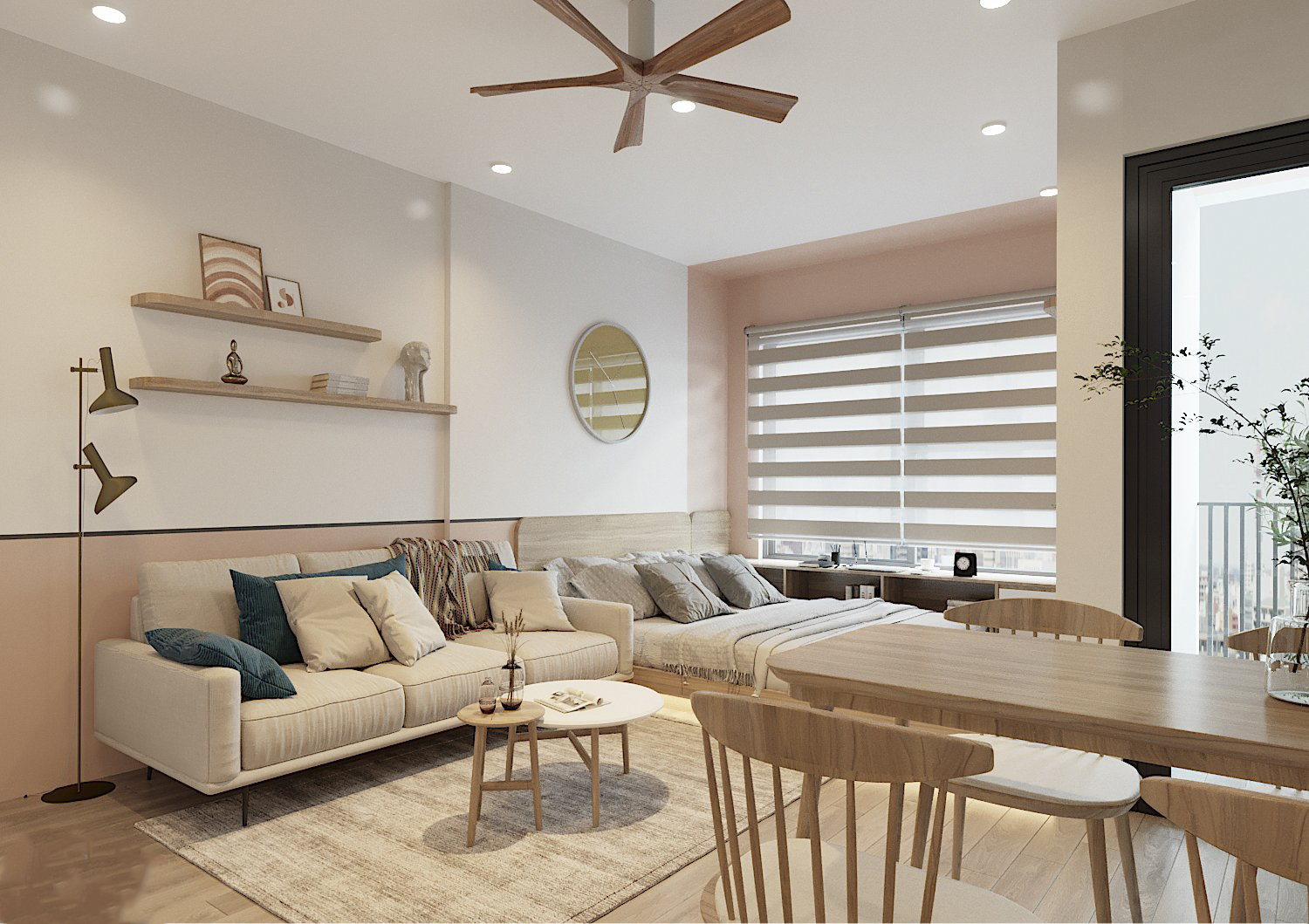 Thiết Kế Căn Studio Phong Cách Hiện Đại